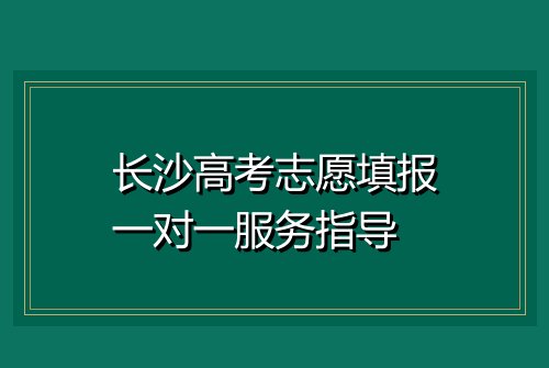 长沙高考志愿填报一对一服务指导