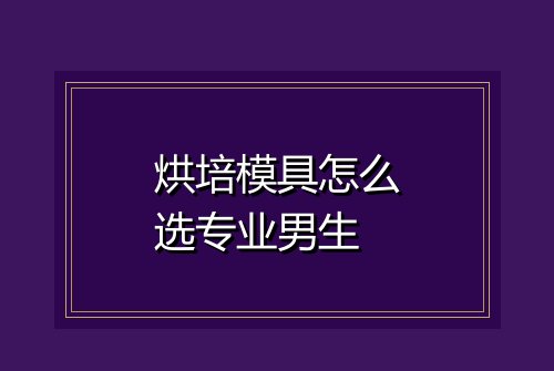 烘培模具怎么选专业男生