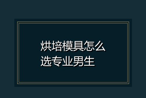烘培模具怎么选专业男生