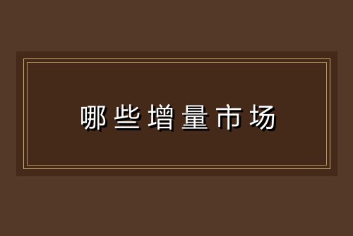 哪些增量市场