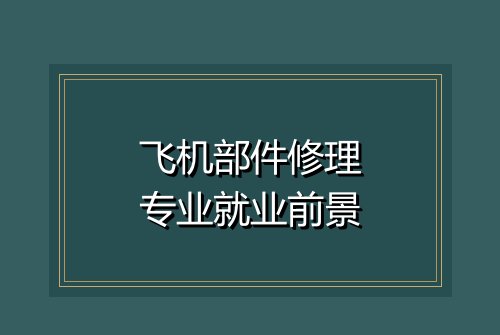 飞机部件修理专业就业前景