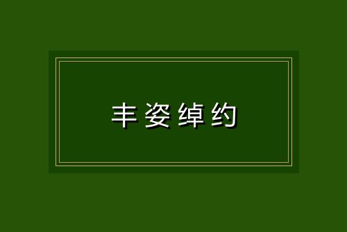 丰姿绰约