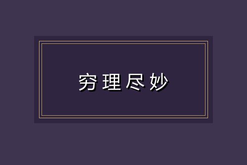穷理尽妙