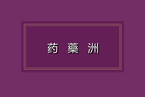 药 藥 洲