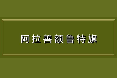 阿拉善额鲁特旗