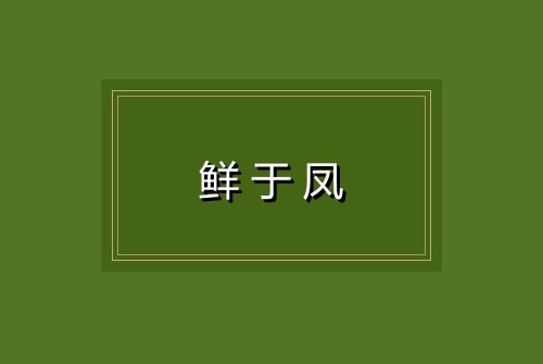 鲜于凤