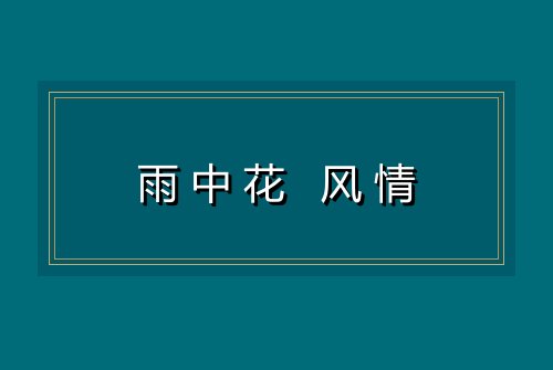 雨中花 风情