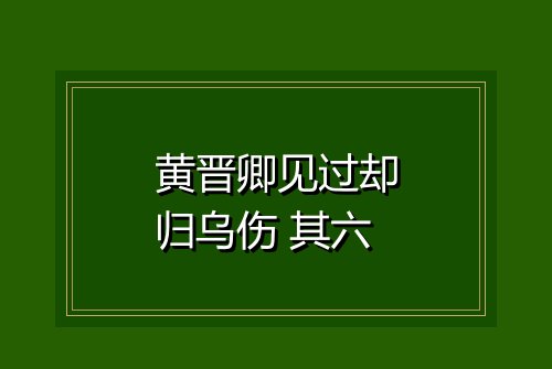 黄晋卿见过却归乌伤 其六