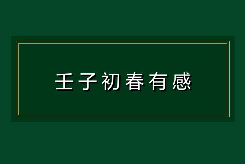 壬子初春有感