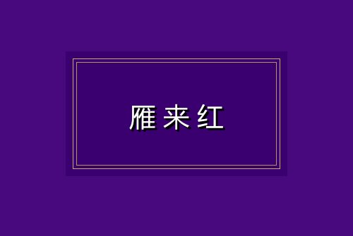 雁来红