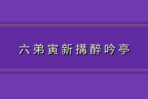 六弟寅新搆醉吟亭