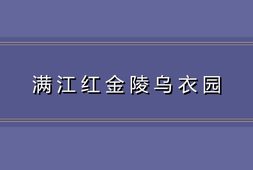满江红金陵乌衣园