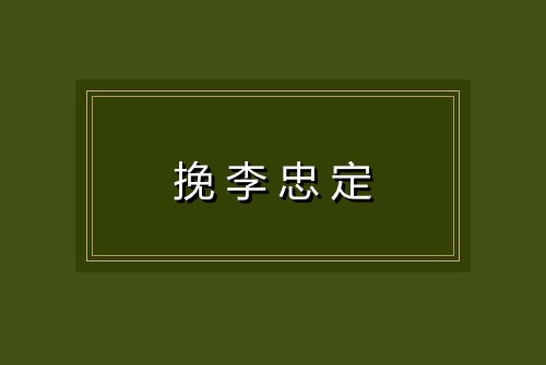 挽李忠定