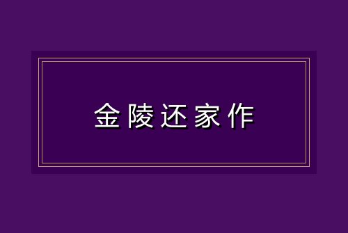 金陵还家作