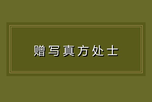 赠写真方处士