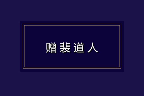 赠裴道人