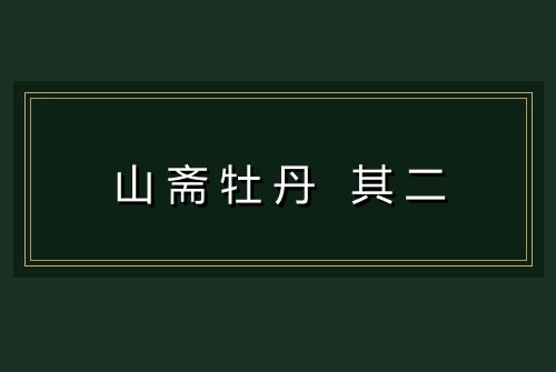 山斋牡丹 其二