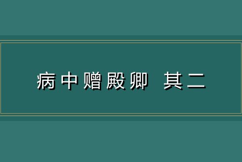 病中赠殿卿 其二