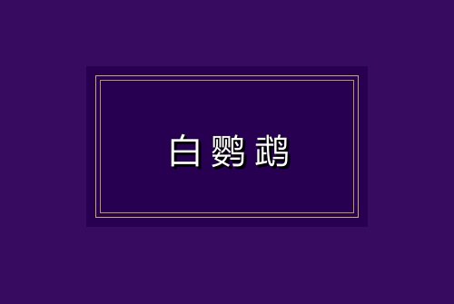白鹦鹉