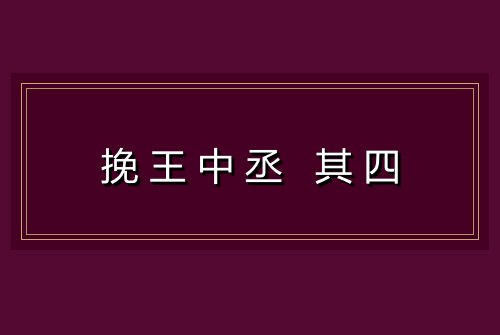挽王中丞 其四