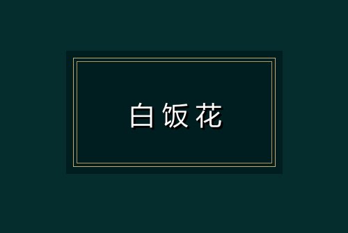 白饭花