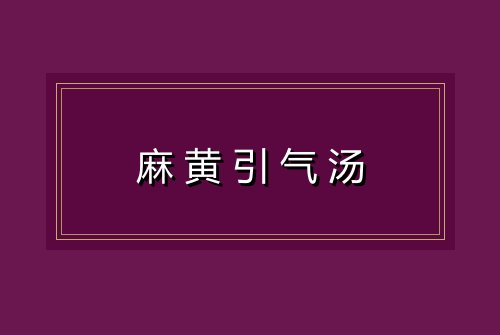 麻黄引气汤